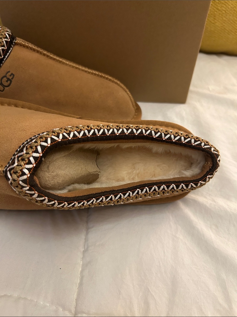 UGG Chestnut Suede Cozy Slip-On Mules NIB. Size 41 ($149 on Ugg website) NIB - Picture 3 of 14